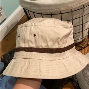 brown multicolor bucket hat